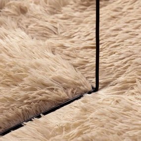 Χαλί Shaggy με Ψηλό Πέλος NAVARRA Μπεζ 160x230 εκ. πολυεστέρας - Μπεζ