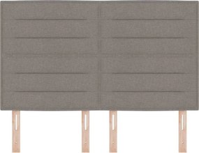 vidaXL LED κεφαλάρι Taupe ύφασμα