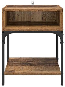 vidaXL Κομοδίνο 2 pcs Παλιό ξύλο 40 x 40 x 50 cm Επεξεργασμένο ξύλο