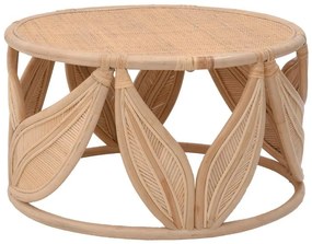 Coffee table Siderty natural color rattan pe D80x45cm 80x80x45 εκ.