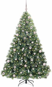 vidaXL Τεχνητό Χριστουγεννιάτικο Δέντρο Πράσινο 210 cm ΠΕ και PVC