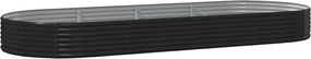 vidaXL Ζαρντινιέρα Ανθρακί 373x140x36εκ Γαλβανισμένος χάλυβας