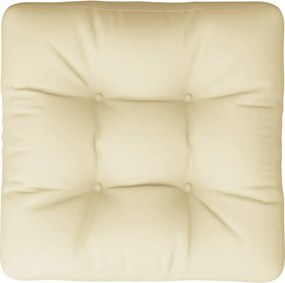 vidaXL Μαξιλάρι Παλέτας Κρεμ 60 x 60 x 12 εκ. Υφασμάτινο