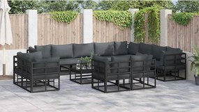 vidaXL Σετ Καναπέ Κήπου με μαξιλάρι 12 pcs