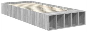 vidaXL Σκελετός Κρεβατιού Γκρίζο Σονομα 75 x 190 cm Επεξεργασμένο ξύλο