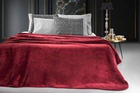 Κουβέρτα Polyester Βελουτέ Υπέρδιπλη Logo Burgundy 220x240εκ. Guy Laroche