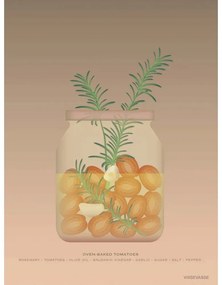 Πόστερ Oven Baked Tomatoes VV-F2014601M 30x40cm Somon-Multi Vissevasse Κάθετοι Χαρτί