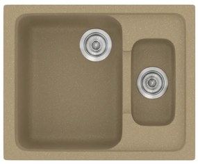 Sanitec Classic 330 Metallic Cream Ένθετος Νεροχύτης 65 cm