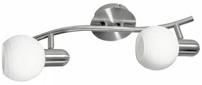 Rabalux Aurel Σποτ Μονό Νίκελ Ματ Μ15xΠ11xY36cm Με Λευκό Γυαλί 6342