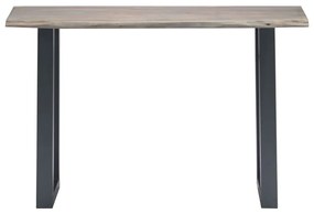vidaXL Τραπέζι Κονσόλα Γκρι 115x35x76 εκ. Μασίφ Ξύλο Ακακίας / Σίδηρο