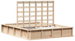 vidaXL Κρεβάτι με Μηχανισμό Ανύψωσης - 150 x 200 εκ, Ξύλο Πεύκης