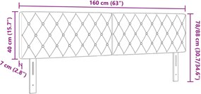 vidaXL Κεφαλάρι Σκούρο Μπλε 160 cm Βελούδο