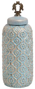 Βάζο 8187701 373-121-663 13x13x42cm Veraman-Gold Ceramic