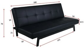 Καναπές κρεβάτι Dallas 1710, Αριθμός θέσεων: 3, Beige, 76x180x87cm, Πόδια: Μέταλλο | Epipla1.gr