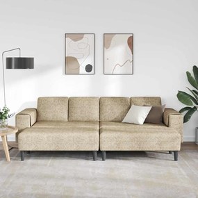 vidaXL Σετ Καναπέ 3 pcs Ανοιχτό γκρι Ψεύτικο σουέτ δέρμα