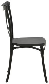 Καρέκλα Crossie pp σε ανθρακί απόχρωση 38x46.5x82εκ 38x46.5x82 εκ.