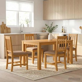 vidaXL Σετ τραπεζαρίας VENLO 5 τμχ. Γκρι 150 x 85 x 75 εκ