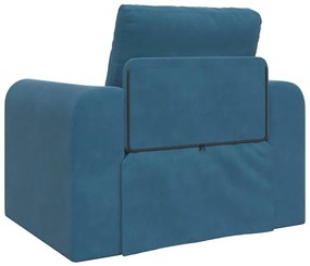 vidaXL Κρεβάτι καναπές Μπλε 98 x 71 x 83 εκ. Βελούδο