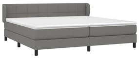 ΚΡΕΒΑΤΙ BOXSPRING ΜΕ ΣΤΡΩΜΑ ΣΚΟΥΡΟ ΓΚΡΙ 200X200 ΕΚ. ΥΦΑΣΜΑΤΙΝΟ 3126270