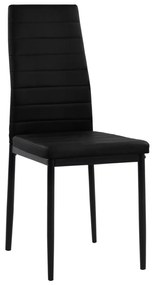 Metallic chair Lady  Black PU Metallic Frame K/D 40x48x95 cm