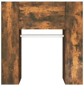 vidaXL Ντουλάπι Διαδρόμου Καπνιστή Δρυς 97,5x37x99 εκ. Επεξεργ. Ξύλο