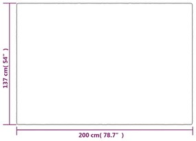 vidaXL Κουβέρτα Βαρύτητας με Κάλυμμα Γκρι 137x200 εκ. 6 κ. Υφασμάτινη