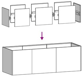 vidaXL Ζαρντινιέρα 120x40x40 εκ. από Γαλβανισμένο Ατσάλι