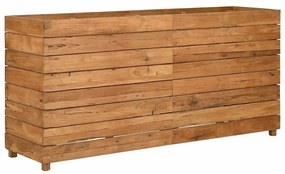 vidaXL Ζαρντινιέρα Υπερυψωμένη 150x40x72 εκ. Ανακυκλ. Ξύλο Teak/Ατσάλι