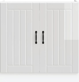 vidaXL Ντουλάπι βάσης νεροχύτη "Lucca" High Gloss White