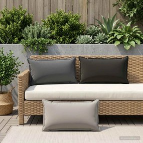vidaXL Κάλυμμα Μαξιλαριού 2 τμχ. HOUTEN Ανθρακί 40 x 70 cm Πολυεστέρας