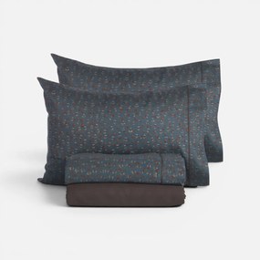 Σεντόνια Υπέρδιπλα (Σετ) Nef-Nef Homeware Jeniffer Petrol Blue