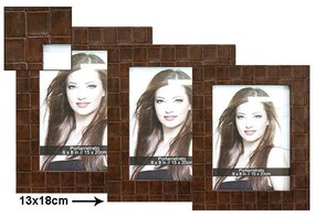 Κορνίζα Τετράγωνα 15-00-5427-57 13x18cm Brown Marhome Plastic