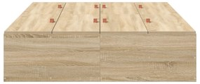 vidaXL Κρεβάτι αποθήκευσης Σονόμα δρυς 120x190 εκ