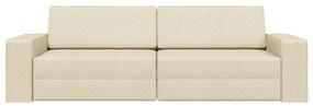 vidaXL Καναπές Κρεβάτι 2-σε-1 Κρεμ 245x150x60.5 εκ Ύφασμα