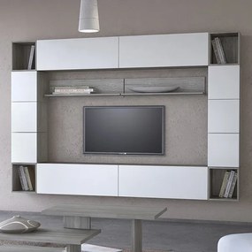 Intrahome Σύνθεση σαλονιού "SMART 8D" σε χρώμα σταχτί-λευκό Intrahomesa-00652647