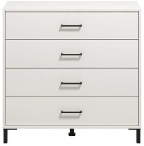 Κομότα - Συρταριέρα Vienne  4F Λευκό 93x40x90 εκ. 93x40x90 εκ.