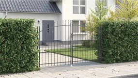 vidaXL Διπλή Πύλη WOERDEN 299,5 x 224,5 εκ. Ατσάλι Γκρι Κλειδώσιμο