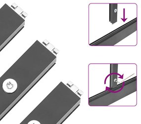 Θερμοκήπιο με Πλαίσιο Βάσης Ανθρακί 169x114x202 εκ. Αλουμίνιο - Ανθρακί