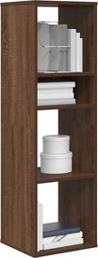 vidaXL Βιβλιοθήκη Καφέ Δρυς 34x31x112 εκ. από Επεξεργασμένο Ξύλο