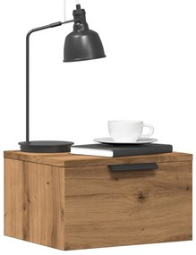 vidaXL Κομοδίνο Επιτοίχιο Αρτισιανή Δρυς 34x30x20 εκ