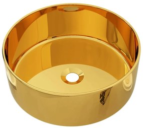 vidaXL Νιπτήρας Χρυσός 40 x 15 εκ. Κεραμικός