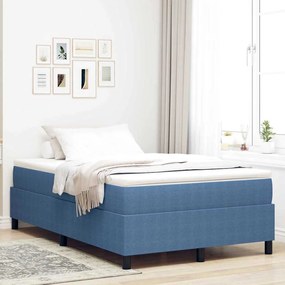 vidaXL Κρεβάτι με Στρώμα σε μπλε, 120 x 200 εκ., από βελούδο.