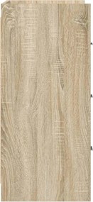 vidaXL Πλαϊνό γραφείο Sonoma Δρυς 75 x 33 x 80 εκ Επεξεργασμένο Ξύλο