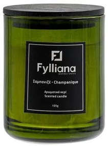 ΑΡΩΜΑΤΙΚΟ ΚΕΡΙ Fylliana FL6478 "ΣΑΜΠΑΝΙΑ" ΣΕ ΓΥΑΛΙΝΟ ΒΑΖΑΚΙ  105gr ΚΑΙ ΣΥΣΚΕΥΑΣΙΑ ΔΩΡΟΥ ΠΡΑΣΙΝΟ ΧΡΩΜΑ 6.3x7.8εκ 394-125-002