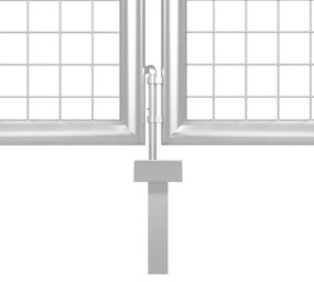 vidaXL Πόρτα Κήπου Ασημί 500x75 εκ. από Ατσάλι