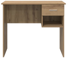 vidaXL Γραφείο με Αποθήκευση Δρυς 90x49.5x75 εκ. Επεξεργασμένο ξύλο