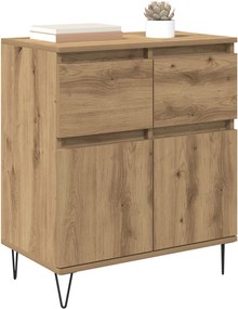 vidaXL Πλαϊνό γραφείο Artisan Oak 60 x 35 x 70 cm