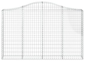 vidaXL Συρματοκιβώτια Τοξωτά 11 τεμ. 200x30x120/140 εκ. Γαλβαν. Ατσάλι