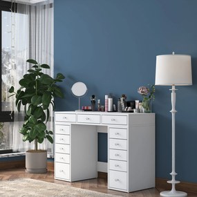 Τουαλέτα Μακιγιάζ Λευκό BRORERA 120x44.5x81.6