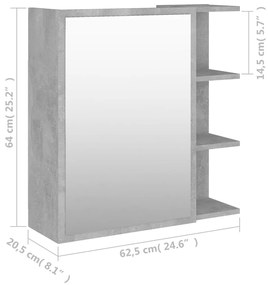 ΚΑΘΡΕΦΤΗΣ ΜΠΑΝΙΟΥ ΓΚΡΙ ΣΚΥΡΟΔΕΜΑΤΟΣ 62,5X20,5X64 ΕΚ ΜΟΡΙΟΣΑΝΙΔΑ 803312